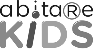 Abitare Kids logo grayscale